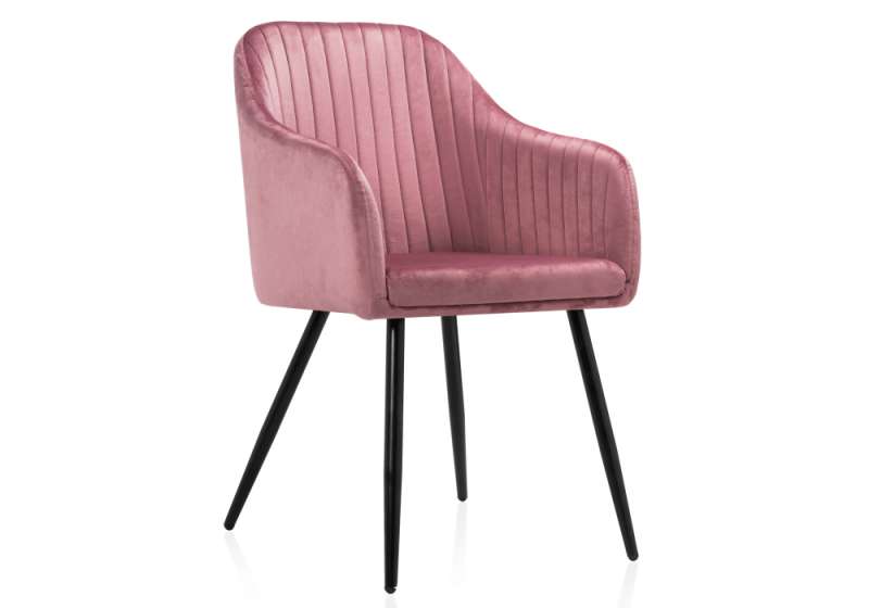 Стул на металлокаркасе Slam dark pink (53x60x82). 