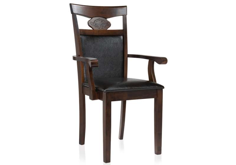 Стул деревянный Кресло Luiza dirty oak / dark brown (52x52x95). 